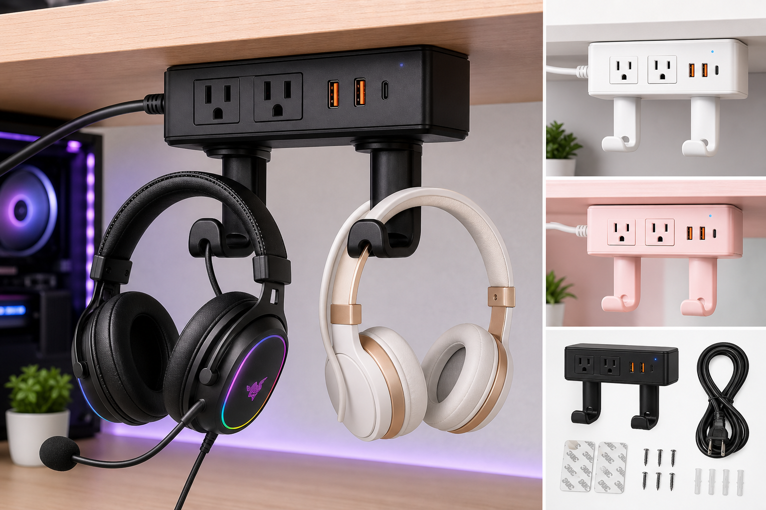 ALACOO Multi-Function Desk Headphone Hanger Hook Review: Space-Saving Power and Organization in One Accessory