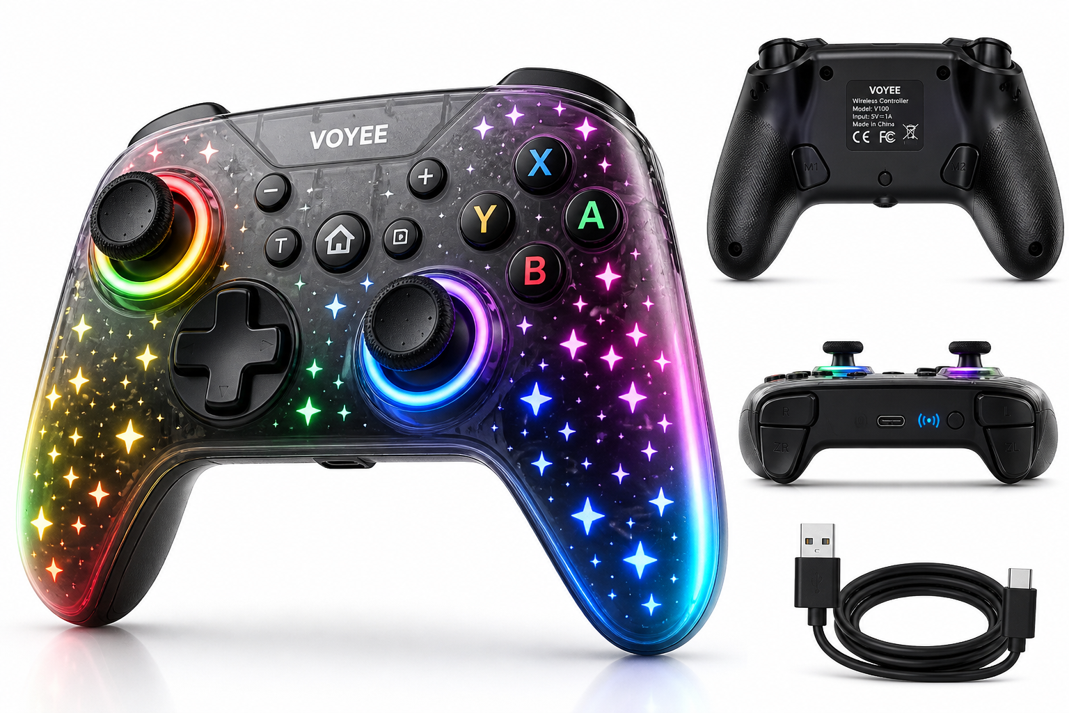 VOYEE RGB Star LED Switch Controller Review: Stylish Pro-Style Gamepad on a Budget