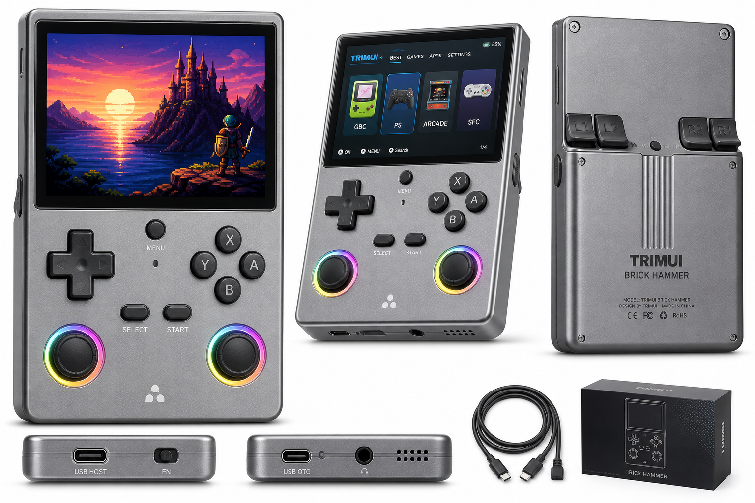 TRIMUI Brick Hammer Retro Handheld Game Console Review: Metal Build, Modern Screen, Retro Soul