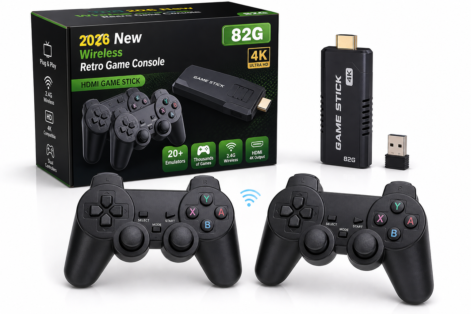 2026 New Wireless Retro Game Console (82G) Review: Simple Plug-and-Play Nostalgia for the TV