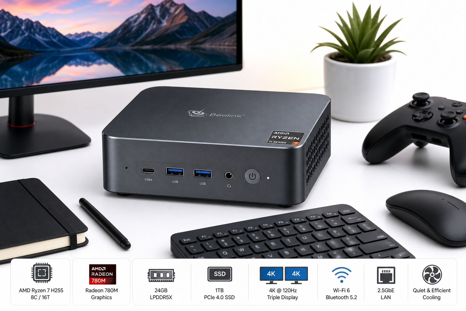 Beelink SER9 Mini PC Review: Compact Powerhouse with AMD Ryzen 7 H255