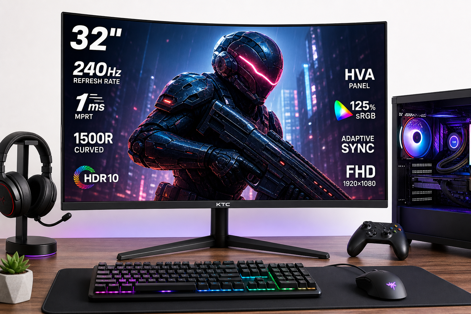 KTC H32S17F Review: A Budget 32-Inch 240Hz Curved Gaming Monitor for High-FPS Play