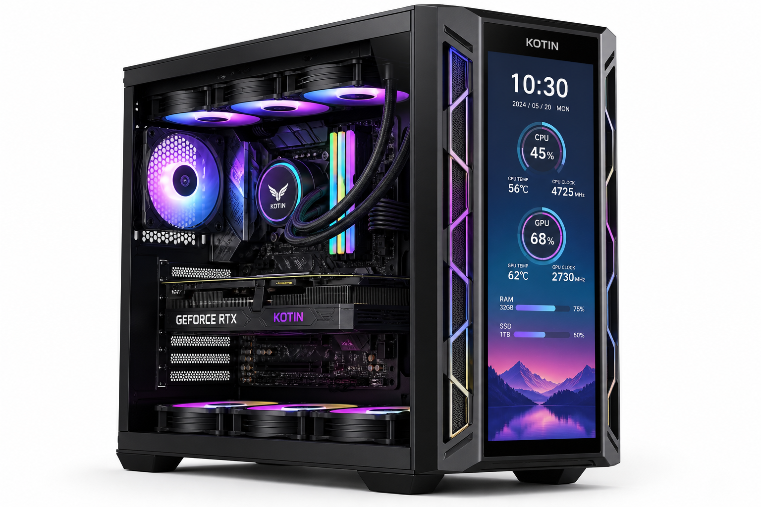 KOTIN Prebuilt Gaming PC (RTX 5070 & Ryzen 7 9700X) Review: A 1440p–4K Ready Powerhouse with Smart Display Flair
