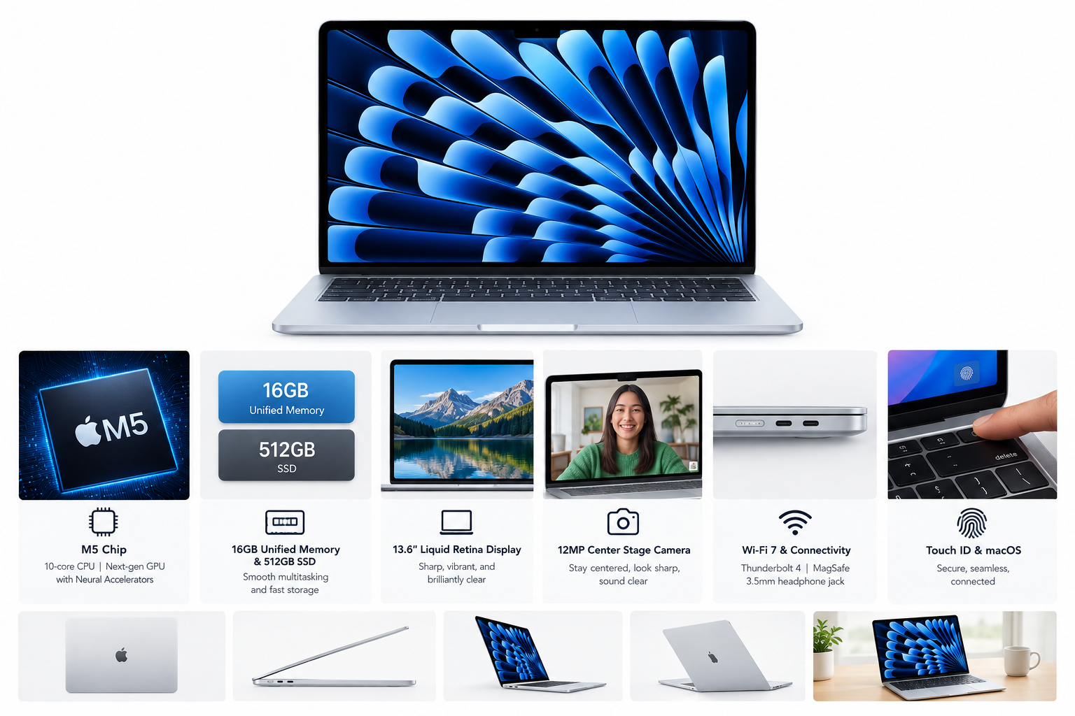 [Apple 2026 MacBook Air 13-inch with M5 Review](https://www.amazon.com/dp/B0GR19X8DC)