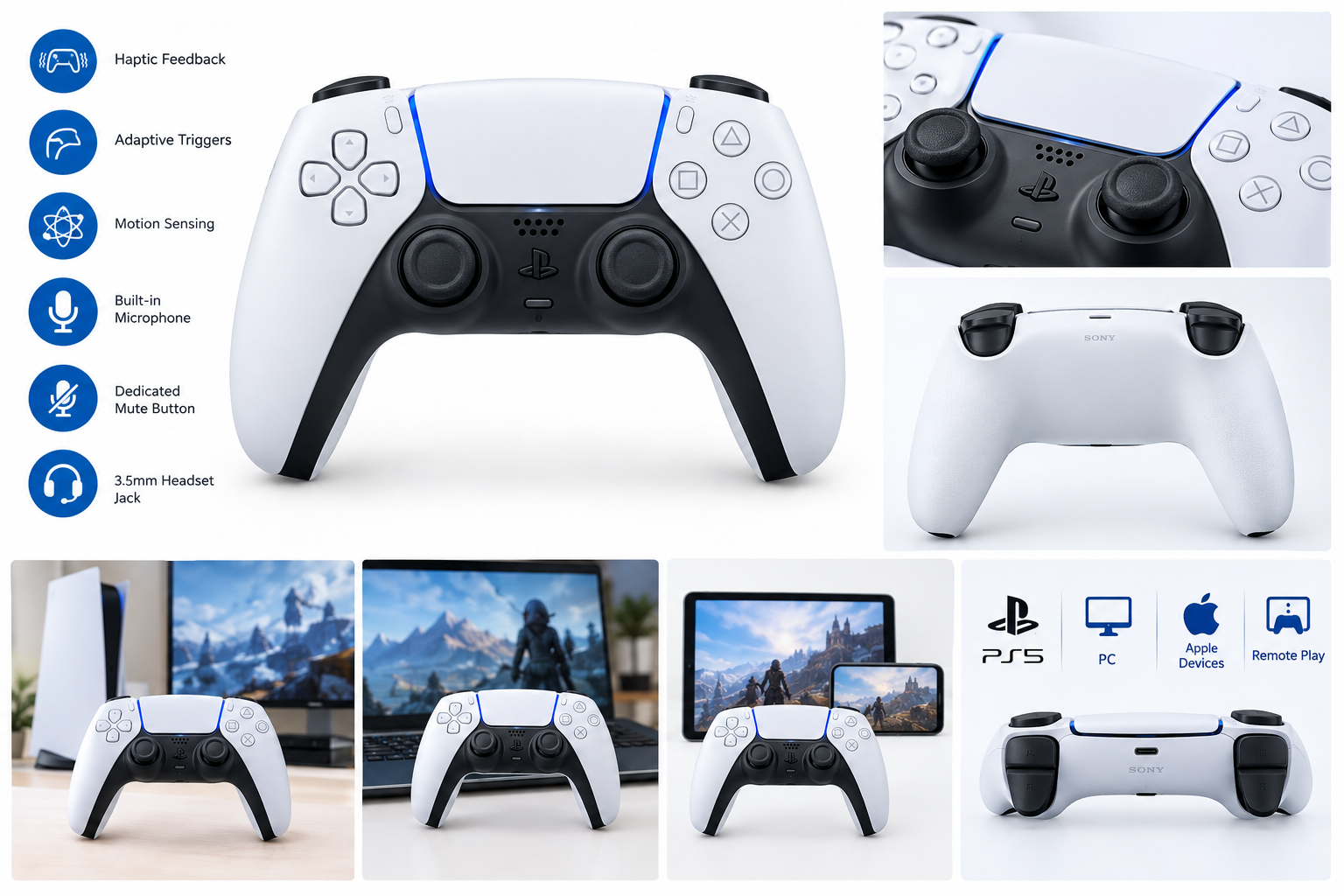 PlayStation 5 DualSense Wireless Controller White (Renewed) Review